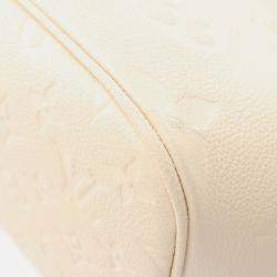 Pre Owned Louis Vuitton Neverfull MM Ivory Monogram Empreinte Leather Tote Bag