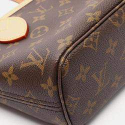 Pre Owned Louis Vuitton Neverfull BB Monogram Brown Coated Canvas Leather Handbag