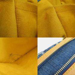 Pre Owned Louis Vuitton Flat Shopper Monogram Denim Tote Bag