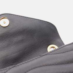 Pre Owned Louis Vuitton New Wave PM Black Leather Chain Shoulder Bag