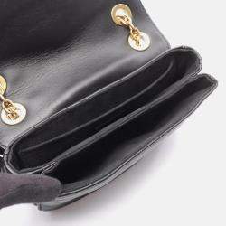 Pre Owned Louis Vuitton New Wave PM Black Leather Chain Shoulder Bag
