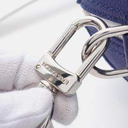 Pre Owned Louis Vuitton City Keepall Everyday LV Blue/White Leather Shoulder Bag