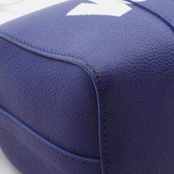 Pre Owned Louis Vuitton City Keepall Everyday LV Blue/White Leather Shoulder Bag