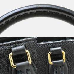 Pre Owned Louis Vuitton On The Go PM Black Monogram Empreinte Leather Tote Bag