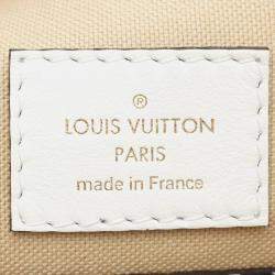 Pre Owned Louis Vuitton Neverfull Mm Tote Bag Coated Canvas Monogram Giant Khaki Beige Multicolor