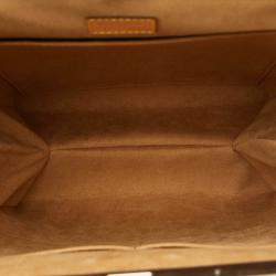 Pre Owned Louis Vuitton Crown Frame GM Brown PVC Leather Tote Bag