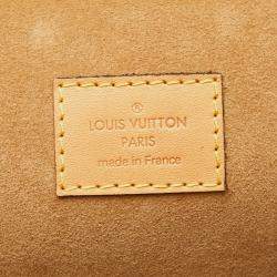 Pre Owned Louis Vuitton Crown Frame GM Brown PVC Leather Tote Bag