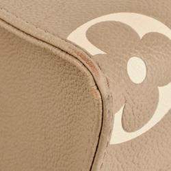 Pre Owned Louis Vuitton On The Go PM Beige Monogram Empreinte Leather Tote Bag