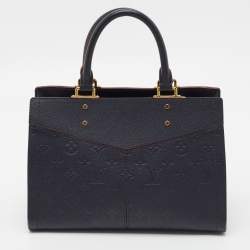 Pre Owned Louis Vuitton Marine Rouge Monogram Empreinte Leather Sully PM Bag