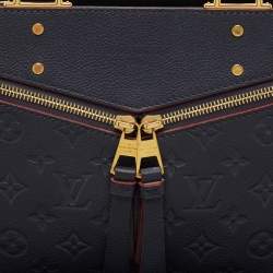 Pre Owned Louis Vuitton Marine Rouge Monogram Empreinte Leather Sully PM Bag