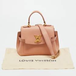 Pre Owned Louis Vuitton Rose Trianon Leather LockMe Ever Mini Bag