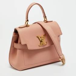 Pre Owned Louis Vuitton Rose Trianon Leather LockMe Ever Mini Bag