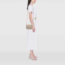 Pre Owned Louis Vuitton White Damier Azur Pochette Felicie