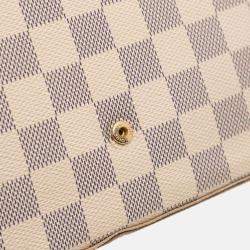 Pre Owned Louis Vuitton White Damier Azur Pochette Felicie