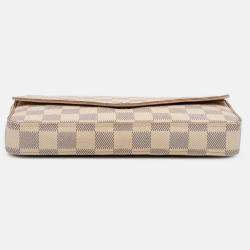 Pre Owned Louis Vuitton White Damier Azur Pochette Felicie