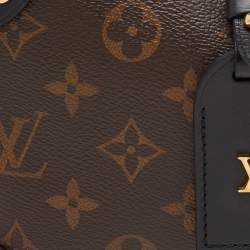 Pre Owned Louis Vuitton Black Monogram Canvas and Leather Petite Malle Souple Bag