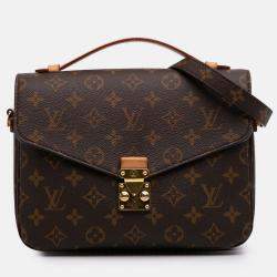 Pre Owned Louis Vuitton Brown Monogram Pochette Metis
