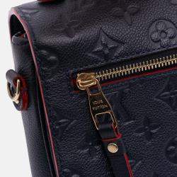Pre Owned Louis Vuitton Navy Blue Monogram Empreinte Pochette Metis