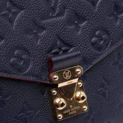 Pre Owned Louis Vuitton Navy Blue Monogram Empreinte Pochette Metis