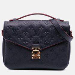 Pre Owned Louis Vuitton Navy Blue Monogram Empreinte Pochette Metis