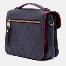 Pre Owned Louis Vuitton Navy Blue Monogram Empreinte Pochette Metis