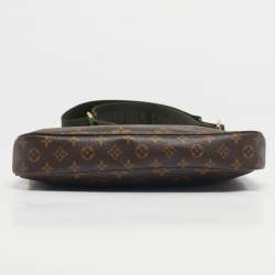 Pre Owned Louis Vuitton Khaki Monogram Canvas Multi Pochette Accessories Bag