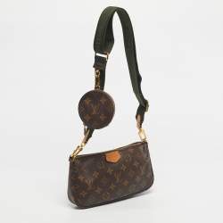 Pre Owned Louis Vuitton Khaki Monogram Canvas Multi Pochette Accessories Bag