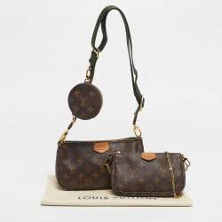 Pre Owned Louis Vuitton Khaki Monogram Canvas Multi Pochette Accessories Bag