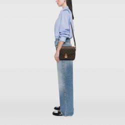 Pre Owned Louis Vuitton Brown Monogram Pochette Metis
