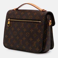 Pre Owned Louis Vuitton Brown Monogram Pochette Metis