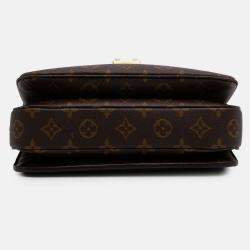 Pre Owned Louis Vuitton Brown Monogram Pochette Metis