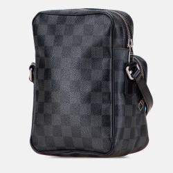 Pre Owned Louis Vuitton Black Damier Graphite Rem Shoulder Bag