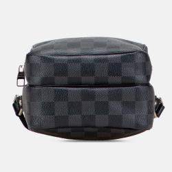 Pre Owned Louis Vuitton Black Damier Graphite Rem Shoulder Bag