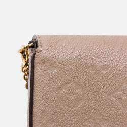 Pre Owned Louis Vuitton Brown Monogram Empreinte Pochette Felicie Bag