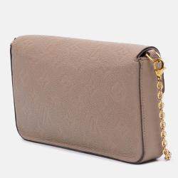 Pre Owned Louis Vuitton Brown Monogram Empreinte Pochette Felicie Bag