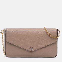 Pre Owned Louis Vuitton Brown Monogram Empreinte Pochette Felicie Bag