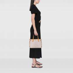 Pre Owned Louis Vuitton White Damier Azur Neverfull PM Bag