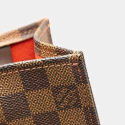 Pre Owned حقيبة لوي فيتون ساك بلات داميه أيبين بني