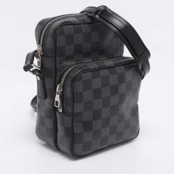Pre Owned Louis Vuitton Damier Graphite Canvas Rem Crossbody Bag