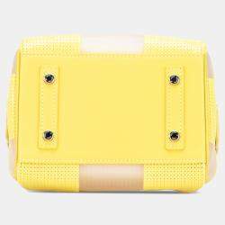 Pre Owned Louis Vuitton Yellow Damier Optic Mesh Sequins Cube Speedy