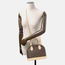 Pre Owned Louis Vuitton Alma BB Brown Monogram Canvas Shoulder Bag