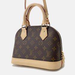 Pre Owned Louis Vuitton Alma BB Brown Monogram Canvas Shoulder Bag