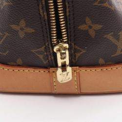 Pre Owned Louis Vuitton Alma Pm Handbag M51130 Monogram Canvas Leather Brown Used Women Lv
