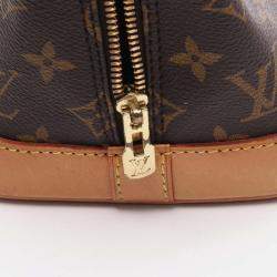Pre Owned Louis Vuitton Alma Pm Handbag M51130 Monogram Canvas Leather Brown Used Women Lv