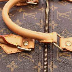 Pre Owned Louis Vuitton Speedy 40 Handbag M41522 Monogram Canvas Leather Brown Used Women