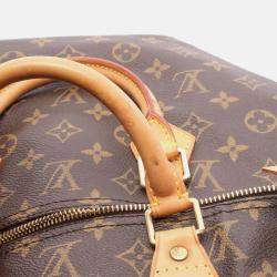 Pre Owned Louis Vuitton Speedy 40 Handbag M41522 Monogram Canvas Leather Brown Used Women