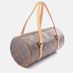 Pre Owned Louis Vuitton Papillon 26 Shoulder Handbag M51386 Monogram Canvas Leather Used