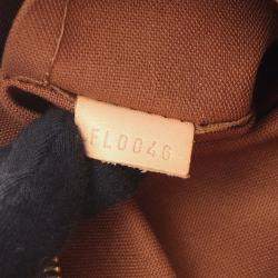 Pre Owned Louis Vuitton Lockit Handbag M40102 Monogram Canvas Leather Brown Used Women Lv