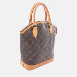 Pre Owned Louis Vuitton Lockit Handbag M40102 Monogram Canvas Leather Brown Used Women Lv