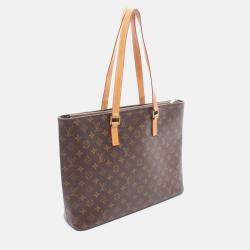 Pre Owned Louis Vuitton Luco Shoulder Tote Bag M51155 Monogram Canvas Leather Used Women